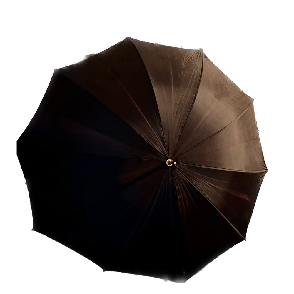 Vintage umbrella 🌂 with real brass brush with gold and blue sapphire